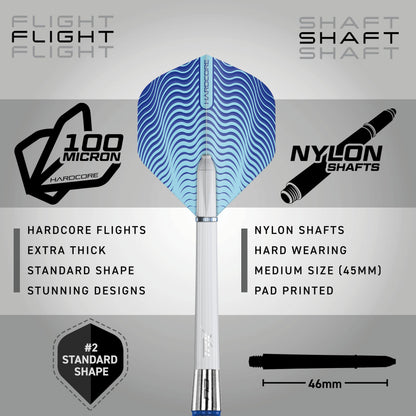 RED DRAGON Stag 26g Tungsten Darts with Flights and Stems