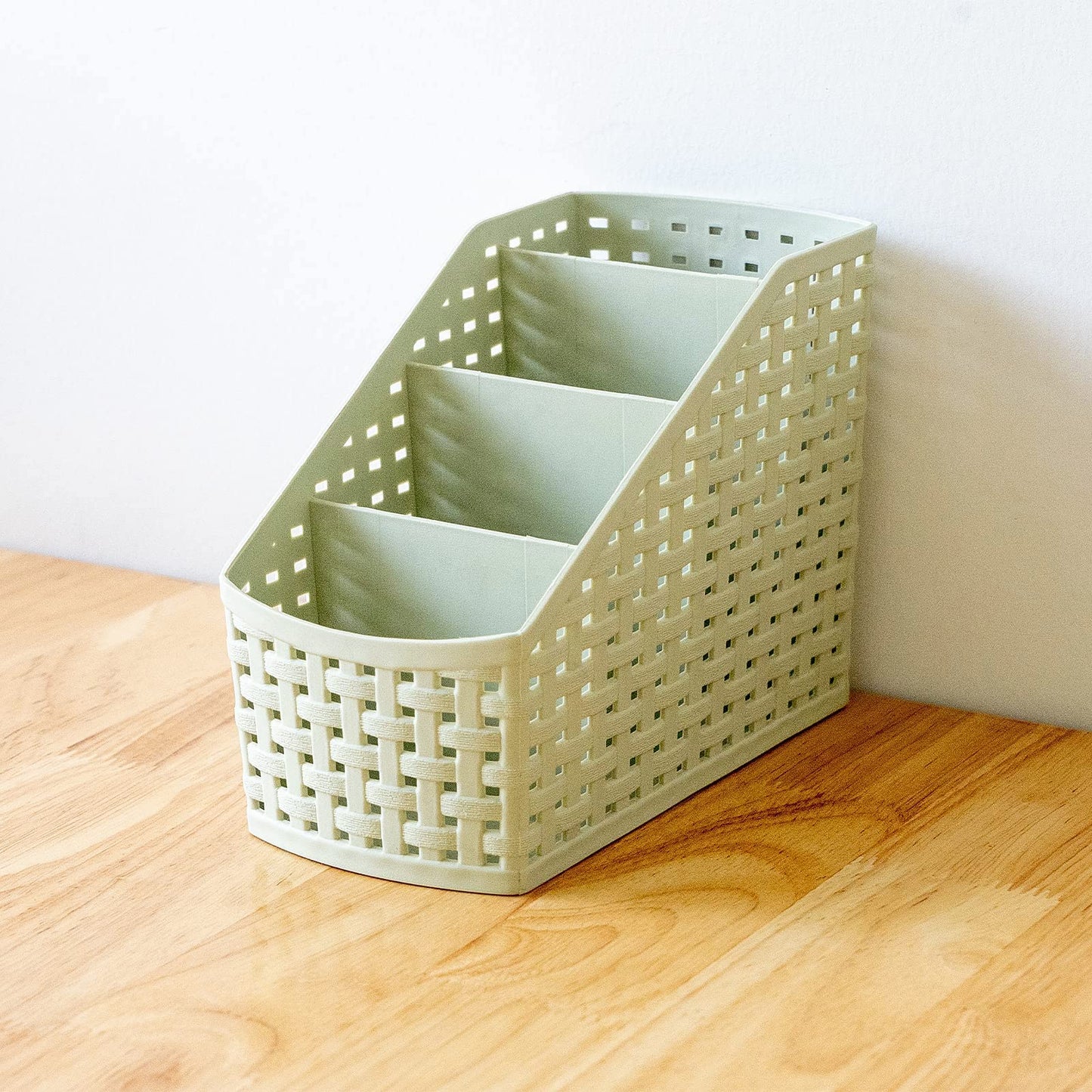 Fai Top 4 Grid Plastic Storage Basket Green