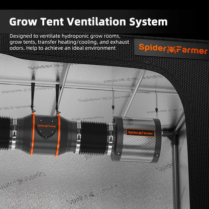 SPIDER FARMER 6 Inch Carbon Filter for Grow Tent, Air Carbon Filter with Premium Australia Virgin Charcoal for Grow Tent Fan, Grow Tents, Air