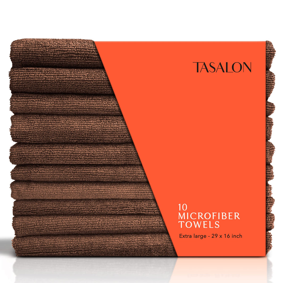 TASALON Microfiber Hair Towel for Salon, 10 Piece Towel Set