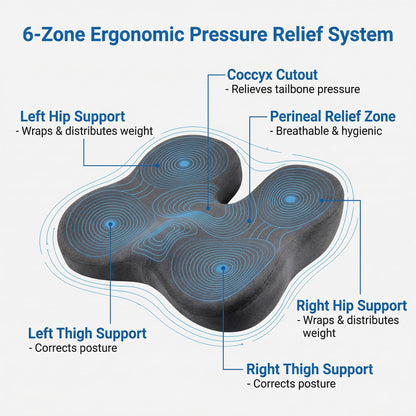 Sennycat Memory Foam Seat Cushion for Office Chair, Ergonomic Coccyx Support for Tailbone Pain Relief, Car Seat Pad