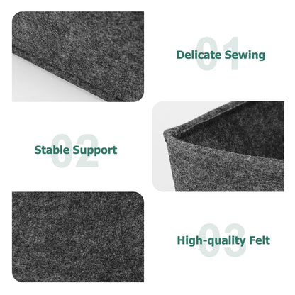 Felt Basket Storage, 2 Pack Foldable Felt Storage Boxes with Handle