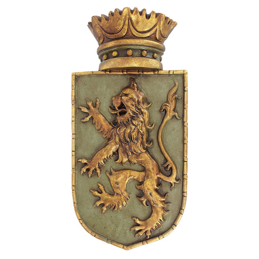 Design Toscano EU1040 Medieval Rampant Lion Shield Wall Sculpture