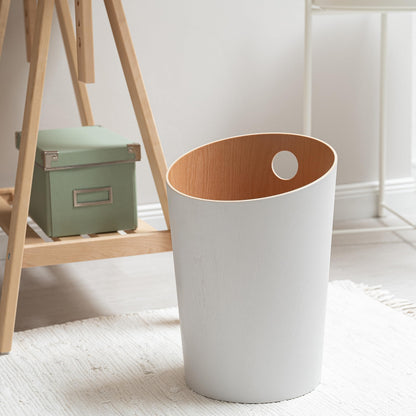 Kazai. Design Paper Bin 'Bennet' | Unique Waste Paper Basket for Office, Bedroom, Children's Room, and More | Office Bin Made of Real Wood Veneer |
