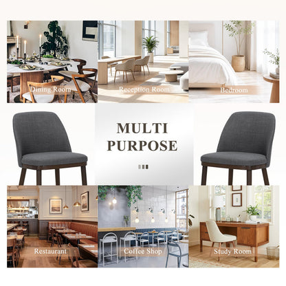 MALOL Thick Wood-base Dining Chairs Set of 4, Upholstered Kitchen Chairs with Solid Wood Legs and Thick Seat Cushion