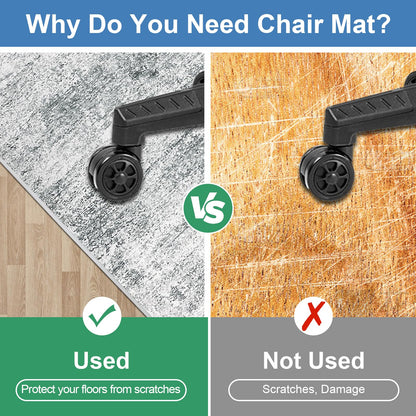 Capslpad Office Chair Mats for Hardwood Floor 120x150cm Non-Slip Modern Abstract Home Multi Purpose Chair Mat Low Pile Floor Protectors Computer