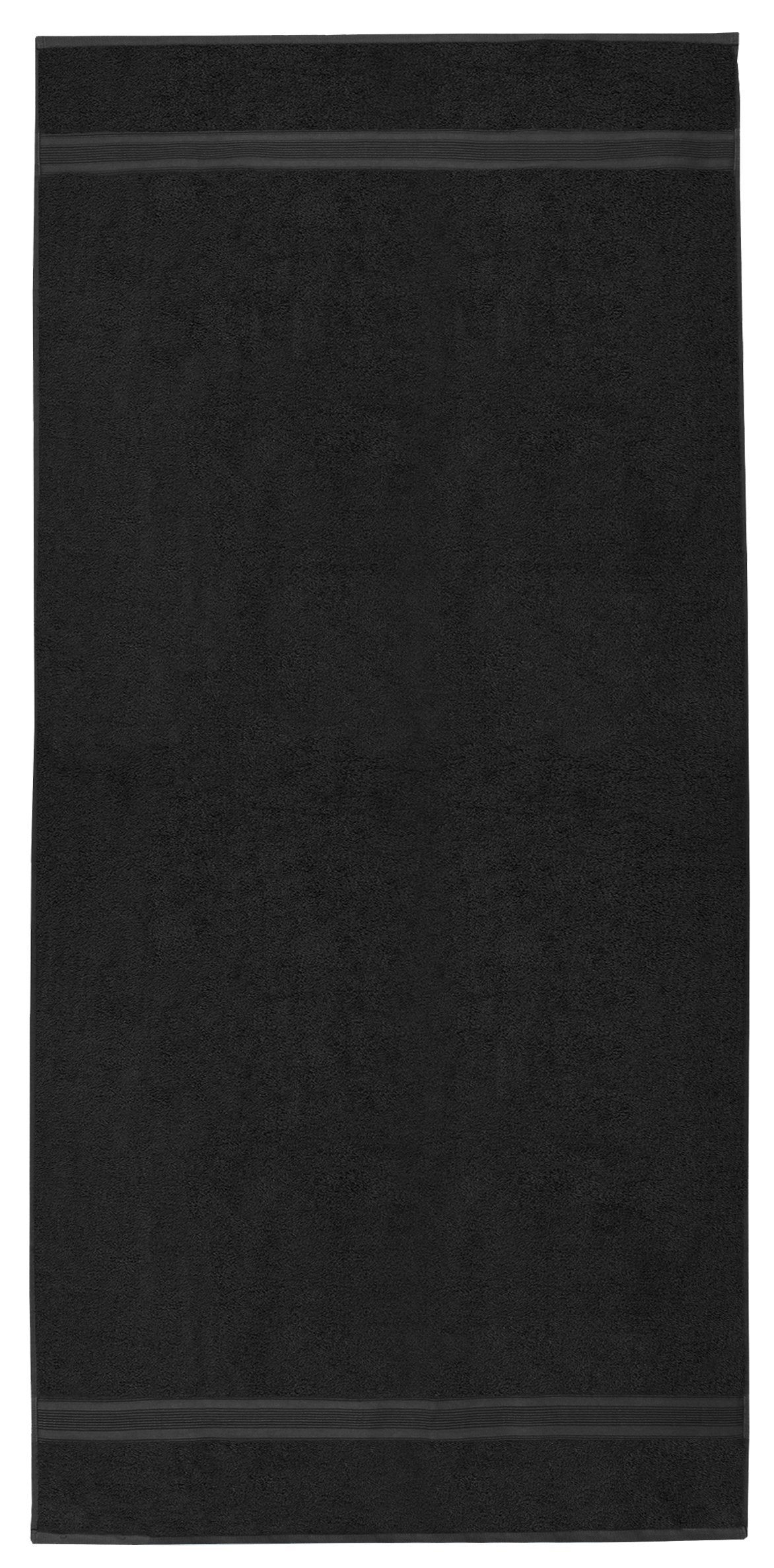 NatureMark Sauna Towel Premium Quality 80 x 200 cm 100% Cotton Black Pack of 2