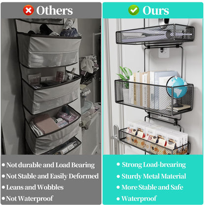 HapiRm Over The Door Organizer - 6 Tier Separable Hanging Storage Organiser with 4 Hooks