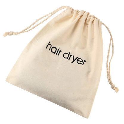 ERKXD Hair Dryer Bags Drawstring Bag Container Hairdryer Bag for Travel Bathroom 30 x 34cm (White)