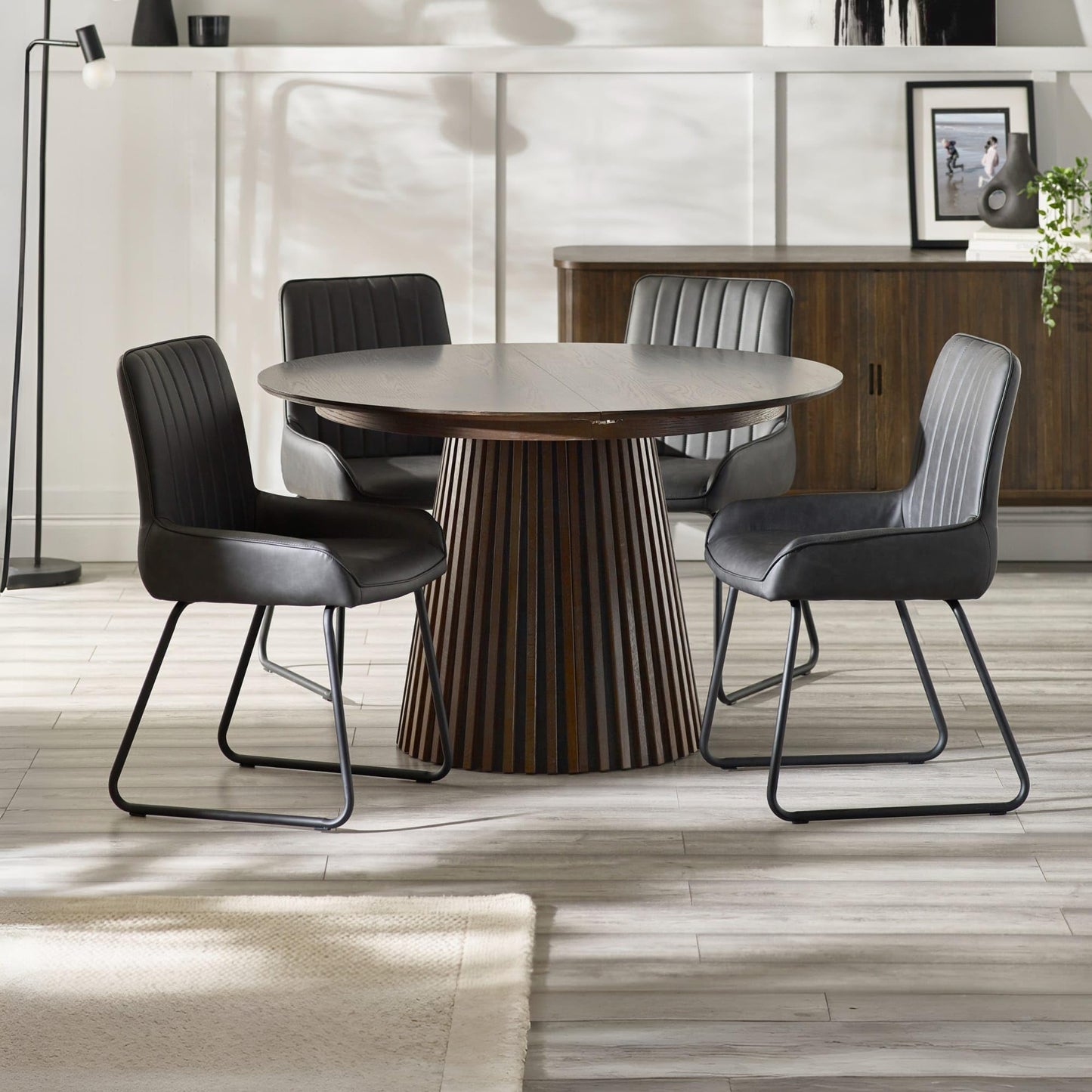 Julian Bowen Arya Extending Dining Table for 4-8, Brown - H75xW200xD120cm