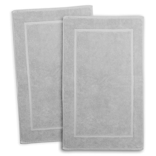 Hearth & Harbor Bath Mat Towels - 100% Ring Spun Cotton Luxury Towels - Ultra Soft & Highly Absorbent, Bathroom Towels, Floor Mat - Gray