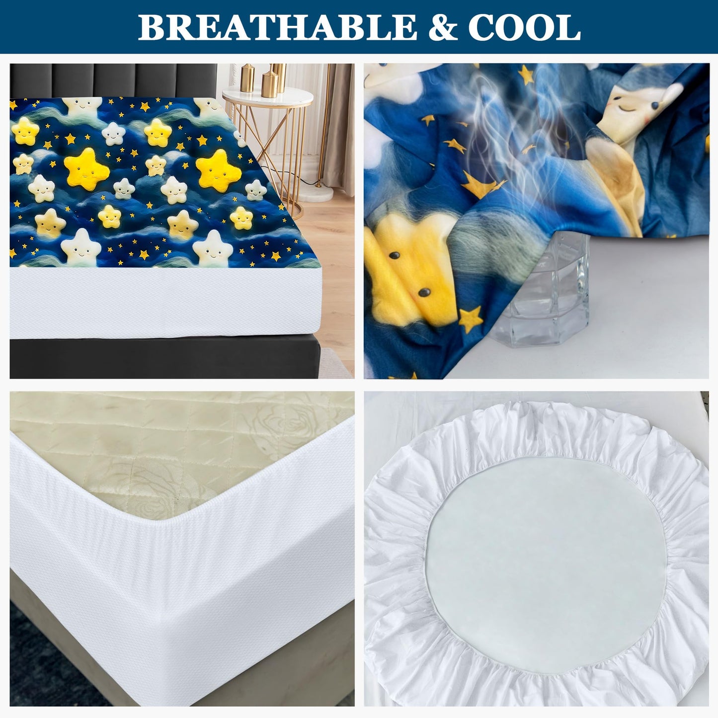 Waterproof Mattress Protector Single,90x190cm Mattress Cover for Bed,30cm Deep Pocket Fitted Sheet Style Mattress Protector with Elastic Rubber Band