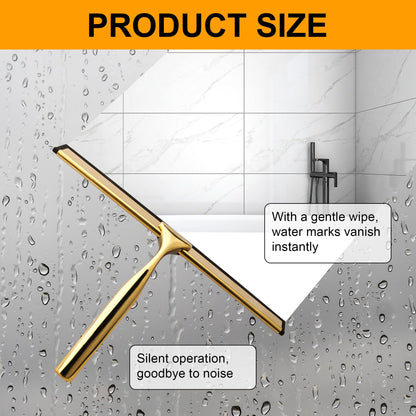 SZWLJ Gold Stainless Steels Shower Squeegee for Shower Doors