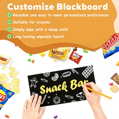 Emfogoo 5-Tier Rotating Snack Organiser with Advertising Board, Chip Display Rack with 360° Spinning Wooden Base & 50 Clips, for Concession Stand