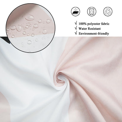 GCIREC Shower Curtain, 180x200cm, Pink White Mid Century Modern Abstract Art Boho Geometric Waterproof Fabric Machine Washable Bathroom Curtain with