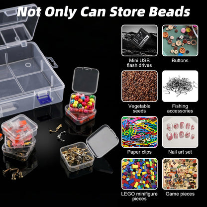 40PCS Bead Storage Box, Mini Bead Organiser Box for Storing Beads Buttons