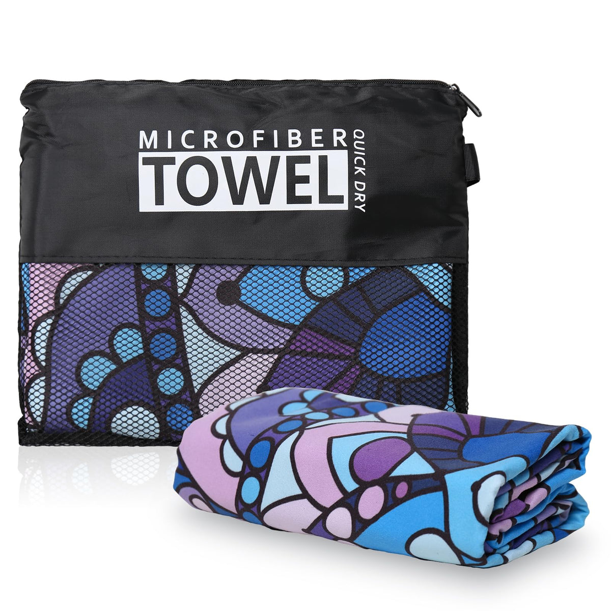 Vorvowry Microfibre Beach Towels for Adults Women Men Extra Large Lightweight Quick Dry Sand Free Travel Towel Double Sided Printing for Swim Sports