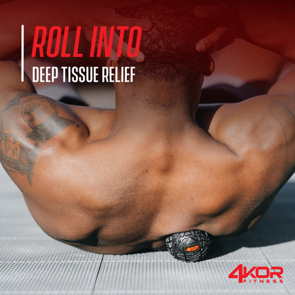Massage Balls for Deep Tissue Muscle Recovery by 4KOR Fitness, Perfect for Myofascial Release and Trigger Point Therapy (12cm and 8cm 4KOR Fireball