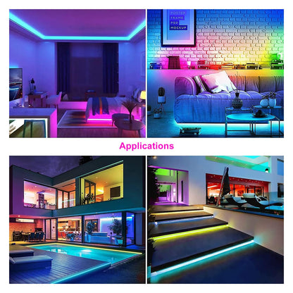icever WS2812B Flexible LED Lights for PC 16.4FT RGB 5050SMD, Individually Addressable Pixels, PCB Black Foldable, Dream Color for Addressable LED