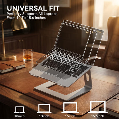 SOUNDANCE Aluminum Laptop Stand for Desk Compatible with Mac MacBook Pro Air Apple Notebook