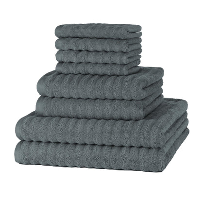 Merana OSLO towel set | quick-drying, soft & lint-free | terry luxury quality | 100% cotton terry | OEKO-TEX | 590 GSM | gift set | Dark gray