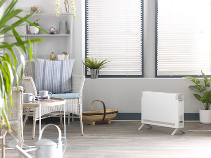 Dimplex ML2TSTIE7 2kW Convector Heater, Electric Freestanding & Wall Mountable Plug In Electric Heater, with Thermostat, Electronic Timer, Portable or
