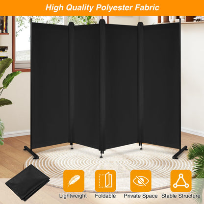 REDCAMP 4-Panel Portable Privacy Screen Freestanding with Sealing Strips