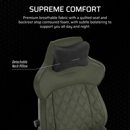 Corsair TC500 LUXE Gaming Chair – Premium Breathable Fabric – Wide Seat – Five-Way Adjustable Armrests – Adjustable Built-In Lumbar Support