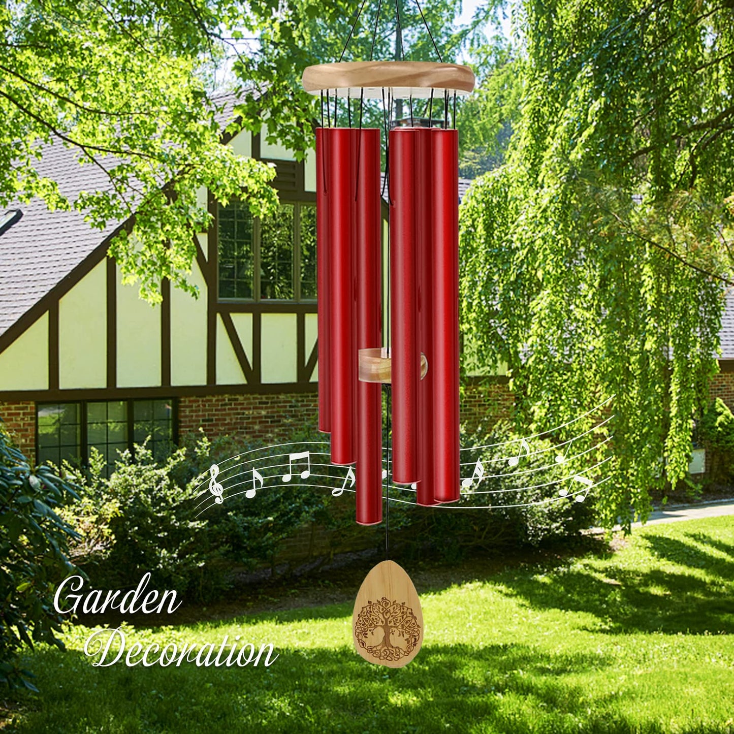 Astarin windchimes Outdoors with Engraved Lifetree?30 Inch Memorial Wind Chimes for Outside?Sympathy Wind Chime for Loved One,Outdoor Wind Chimes for