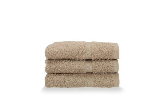 Gabel Guest Towels, Pure Cotton Hydrophilic Sponge, 40 x 60 cm, Greige, Set of 3
