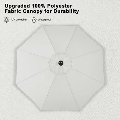 ABCCANOPY 2.3M Parasol Patio Umbrella Table Market Umbrella with Push Button Tilt for Garden, Deck, Backyard and Pool, 8 Ribs 13+Colors