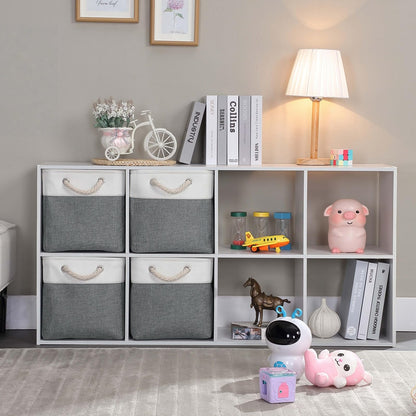 Mangata Fabric Storage Boxes, 33x33x33cm Cube Storage Unit Boxes Storage Baskets for Organizing Clothes Shelf Nursery Home Closet