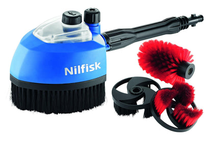 Nilfisk Multi Brush 3 in 1 Kit - Rim Brush + Car Brush + Garden Brush - Original Nilfisk Pressure Washer Accessories
