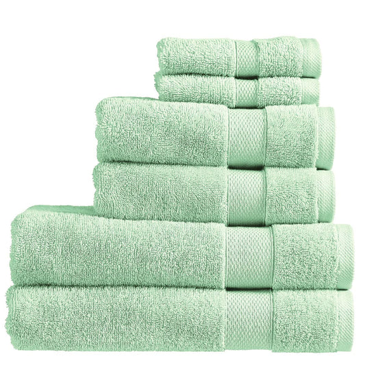 Christy Refresh Bath Towel Set | Set of 6 | 2 Bath 2 Hand 2 Face | Quick Dry | Gentle Pastel Tones | Soft Absorbent Bathroom Towels | 100% Cotton