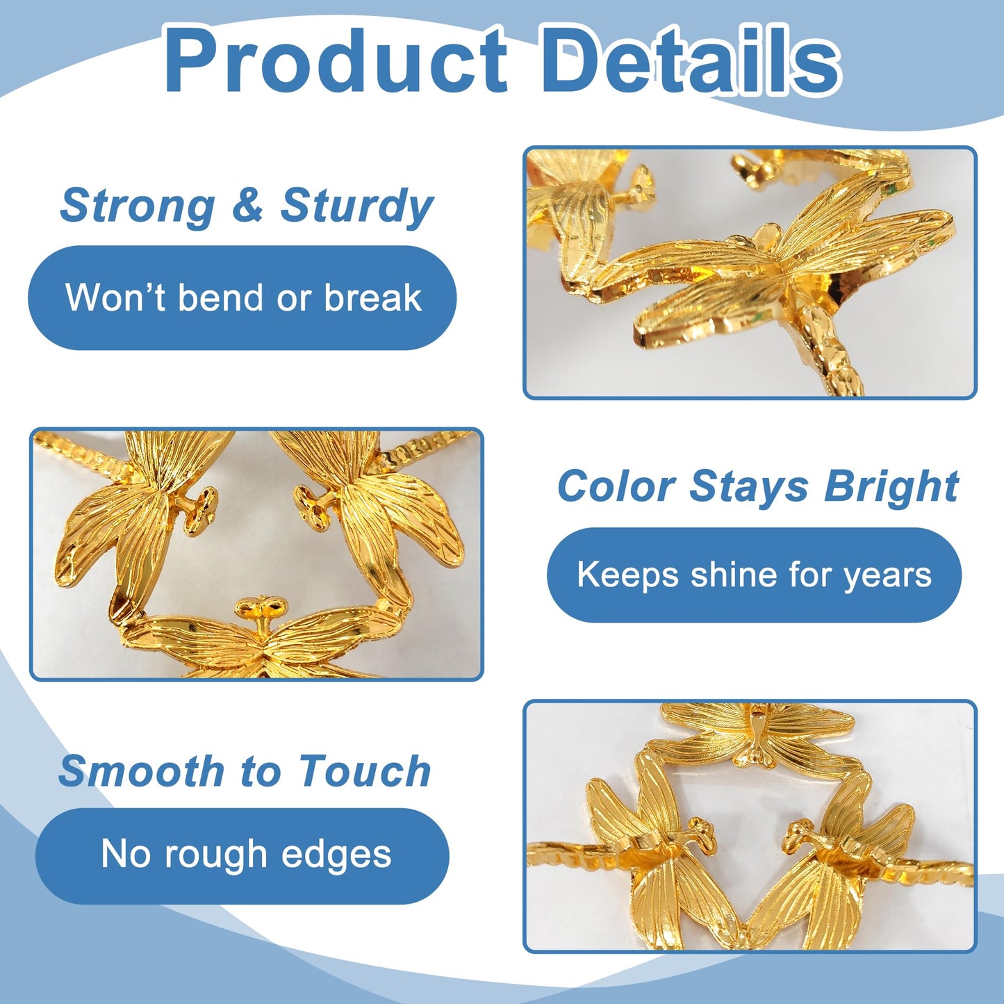 TUYOBG 2PCS Metal Crystal Ball Stand Gold – for Displaying Crystals