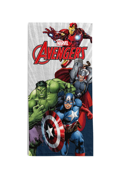 hermet Avengers Beach Towel, 70 x 140 cm, Beach or Pool Towel, 100% Soft Cotton, Practical and Lightweight
