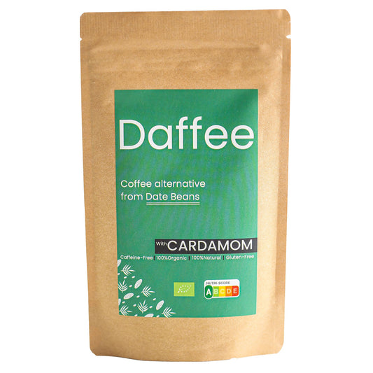 Daffee - Organic Date Coffee Alternative with Natural Cardamom | Caffeine-Free Coffee Replacement - Nutri Score A (250g)