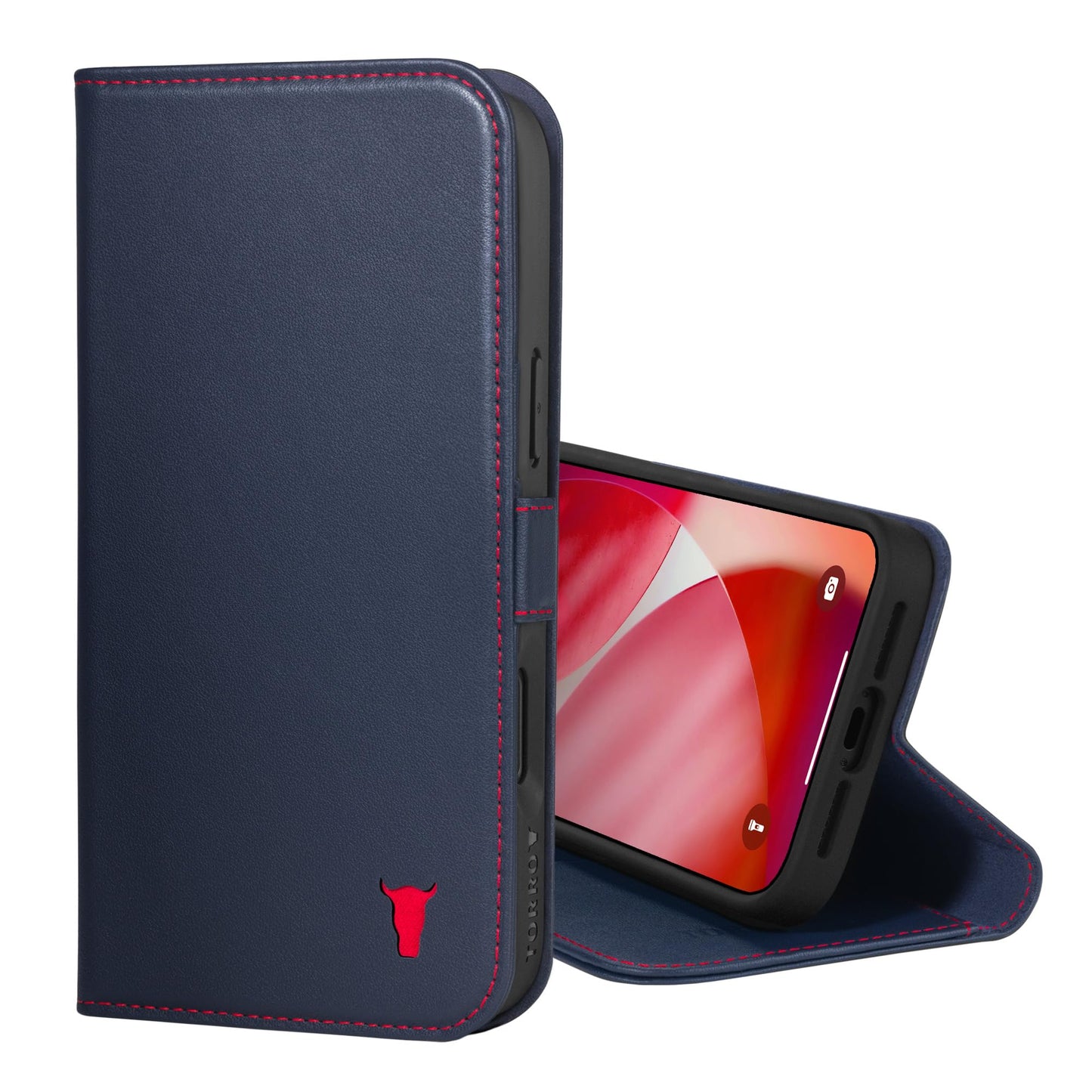 TORRO Leather Case Compatible with iPhone 17 Pro Max 6.9" 2025 - Premium Leather Wallet Flip Case with Kickstand and Card Slots (Compatible with
