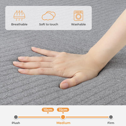 Vesgantti Folding Mattress Small Double 15CM Memory Foam Foldable Mattress