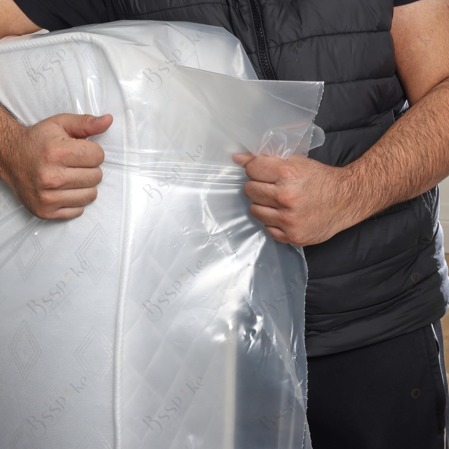 BSSPOKE 500 Guage Double Mattress Bags for Storage Durable Mattress Storage Bag for Moving & Storage – Perfect Fit, Ultra-Strong Material