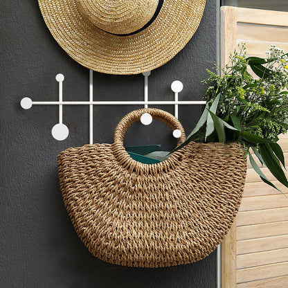 XLSBZ Coat Rack Shelf Wall Mounted,Modern Metal Coat Rack with 10 Hooks,Coat Hanger Wall Hooks for Clothe, Shats, Scarves (White)
