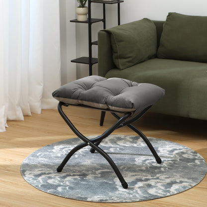 Mordchil EU 15"(H) Folding Ottoman, Foldable Footrest Stool, Portable Small Foot Stool for Couch, Collapsible Foot Rest Ottoman for Sofa
