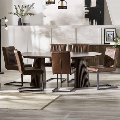 Julian Bowen Arya Extending Dining Table for 4-8, Brown - H75xW200xD120cm