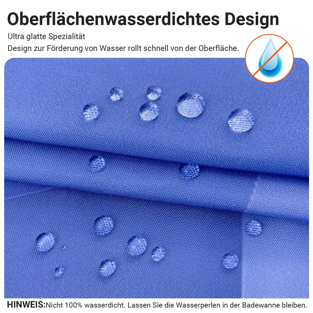 Lerores Shower Curtain, 220 x 180 cm, Geometric Gradient, Weighted Hem, Anti-Mould, Water-Repellent