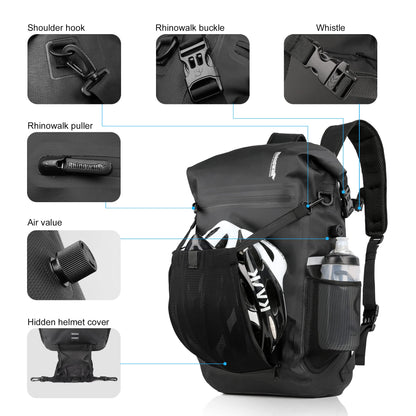 Rhinowalk Bike Pannier Bag Waterproof 22L Bicycle Rear Rack Trunk Bag for Cycling Bicycling Traveling Riding
