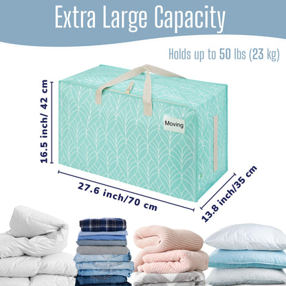 VENO 2 Pack Heavy-Duty Oversize Large Storage Bag with Zips for Moving, Clothes Storage, Laundry Bag, Packing, House Solutions, Water-Resistant