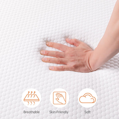 TeQsli Small Double Foldable Mattress, 10CM Memory Foam Folding Mattress with Removable Washable Cover, for Guest Beds, Camping and Road Trips