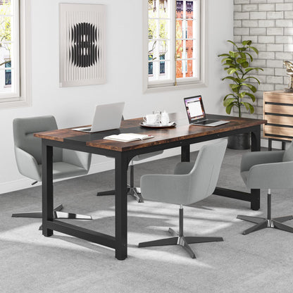 Tribesigns 63” Executive Desk, Large Office Computer Desk with Thicken Frame, Modern Simple Workstation Business Furniture for Home Office