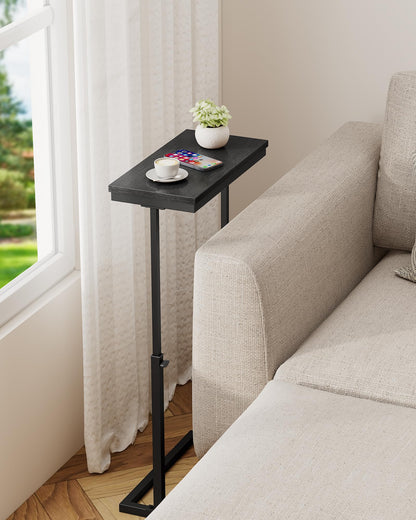TUTOTAK End Table, Side Table, Tall Couch Table, Sofa Table, Living Room, Bed Room, Black TB01BK083EU