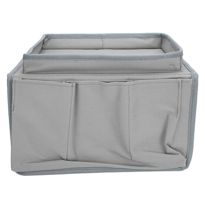 Ejoyous Sofa Armrest Organizer, 4 Pockets Couch Bag for TV Remote Control, Oxford Cloth Armchair Storage with Cup Holder Tray (Gray)